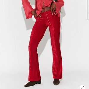 NWT Free People Red Flare Pants